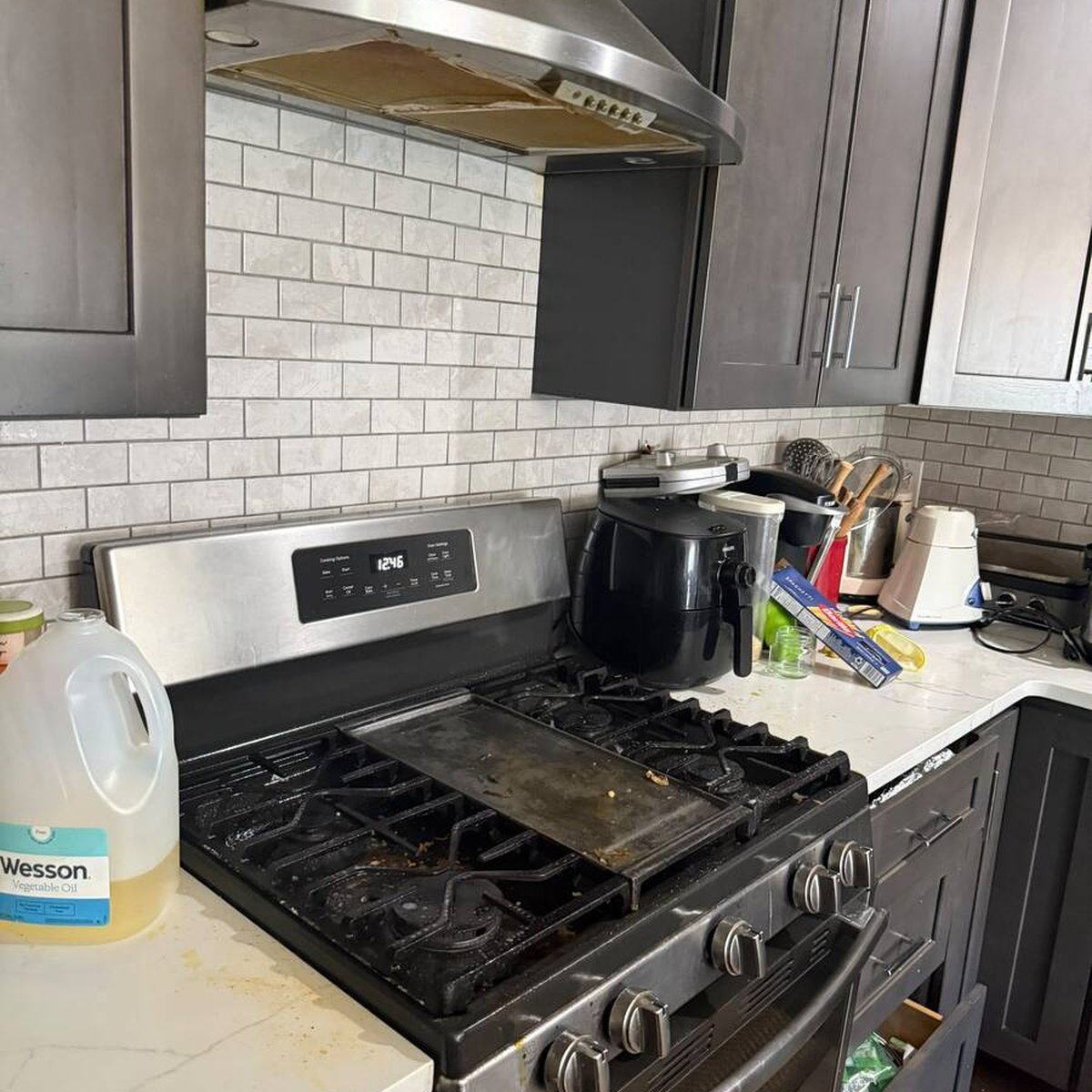 Before post-construction cleaning
